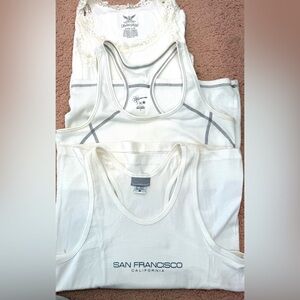Set of 3 Women’s White Tank Tops